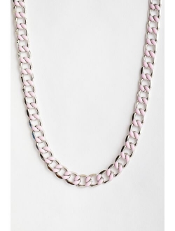 Enamel Curb Chain Necklace