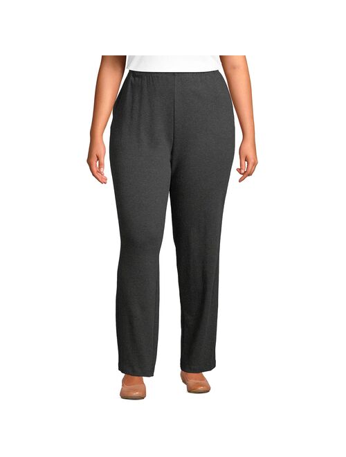 Petite Lands' End Sport Knit High Waist Pants