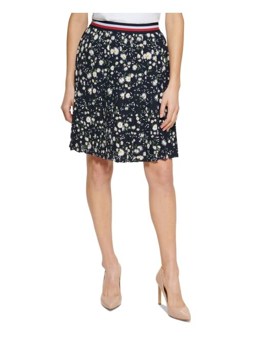 Tommy Hilfiger Floral-Print Pleated Skirt