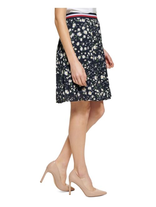 Tommy Hilfiger Floral-Print Pleated Skirt