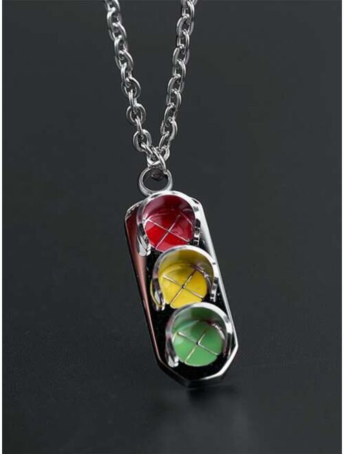 Buy Shein Men Traffic Light Charm Necklace online | Topofstyle