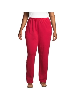 Plus Size Lands' End Sport Knit High-Waist Pull-On Pants