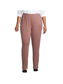 Plus Size Lands' End Sport Knit High-Waist Pull-On Pants