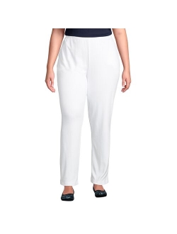 Plus Size Lands' End Sport Knit High-Waist Pull-On Pants