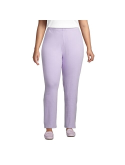 Plus Size Lands' End Sport Knit High-Waist Pull-On Pants