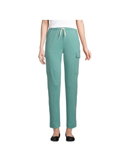 Petite Lands' End Sport Knit High-Waisted Cargo Ankle Pants