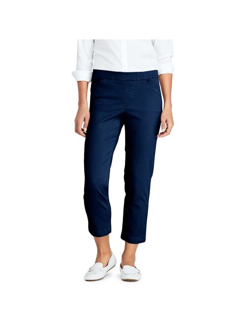 Petite Lands' End Pull-On Chino Crop Pants