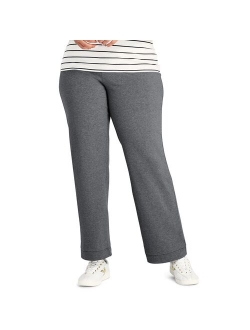 Plus Size Lands' End Starfish Mid-Rise Straight-Leg Elastic-Waist Pull-On Pants