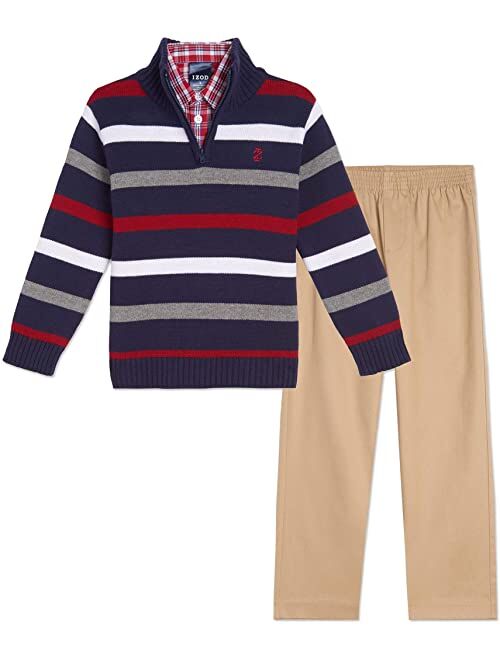 IZOD Boys' 3-piece Sweater, Dress Shirt, and Pants Set