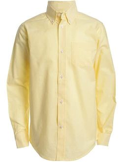 Boys' Long Sleeve Solid Button-Down Oxford Shirt