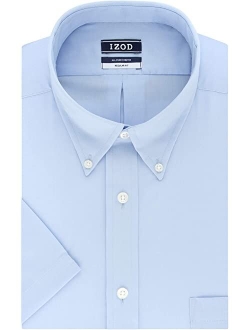 Men's Regular Fit Short Sleeve Solid Dress Shirt