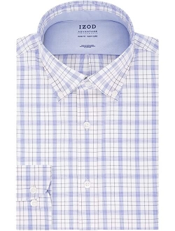 Men's Dress Shirt Slim Fit Stretch Cool FX Cooling Collar Check