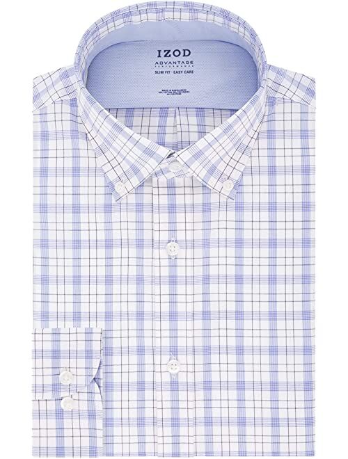 IZOD Men's Dress Shirt Slim Fit Stretch Cool FX Cooling Collar Check