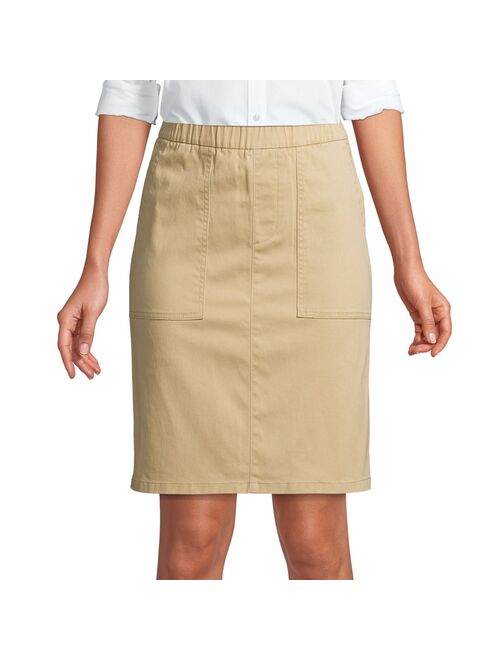 Women's Lands' End Pull-On Chino Pencil Skort