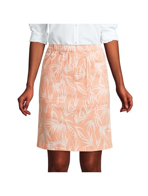 Women's Lands' End Pull-On Chino Pencil Skort