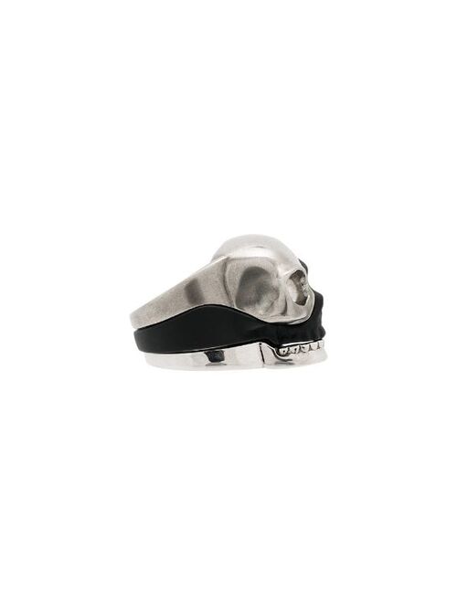 Alexander McQueen three-piece Skull motif ring