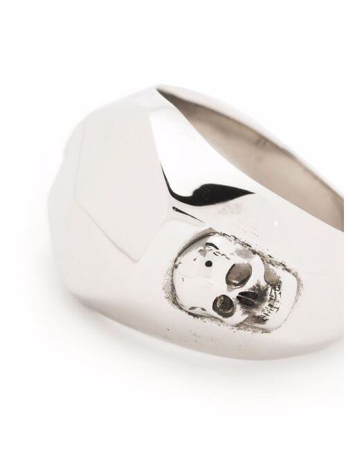 Alexander McQueen skull-appliqué signet ring