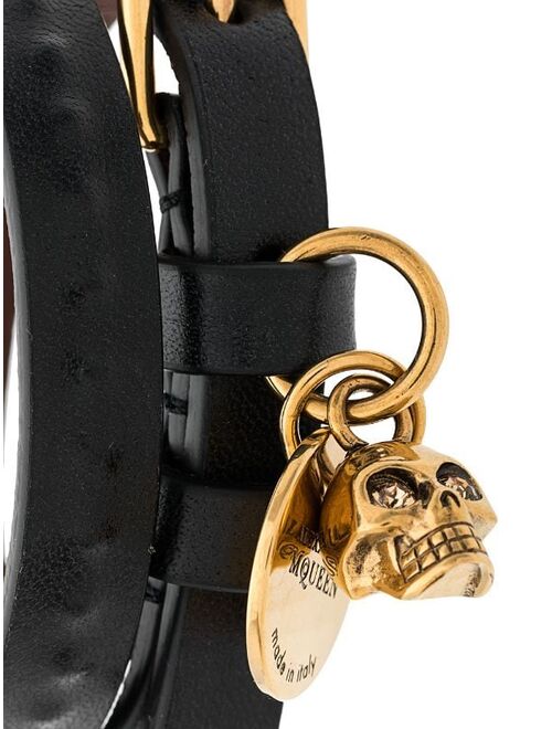 Alexander McQueen double wrap skull bracelet