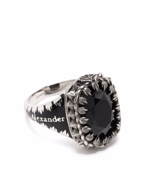 Alexander McQueen seal-engraved ring