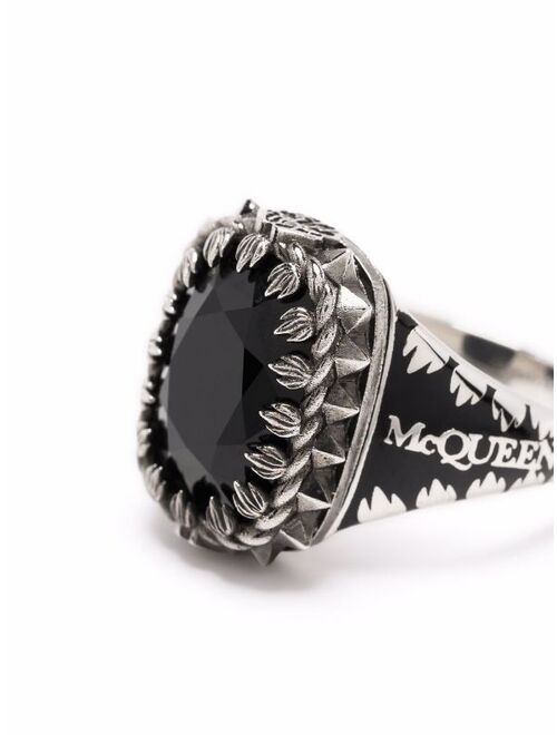 Alexander McQueen seal-engraved ring