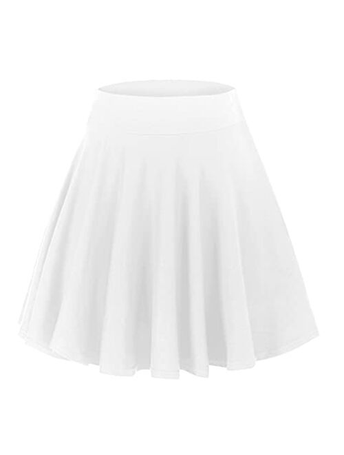 Urban CoCo Women's Mini Skater Flared Skirt Printed and Solid Tennis Skirt