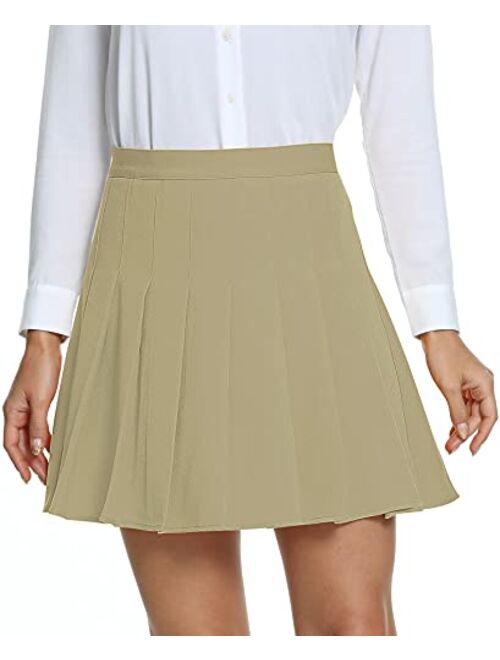 Urban CoCo Women's Pleated Skirt High Waisted Skater Tennis School Uniform Skirt