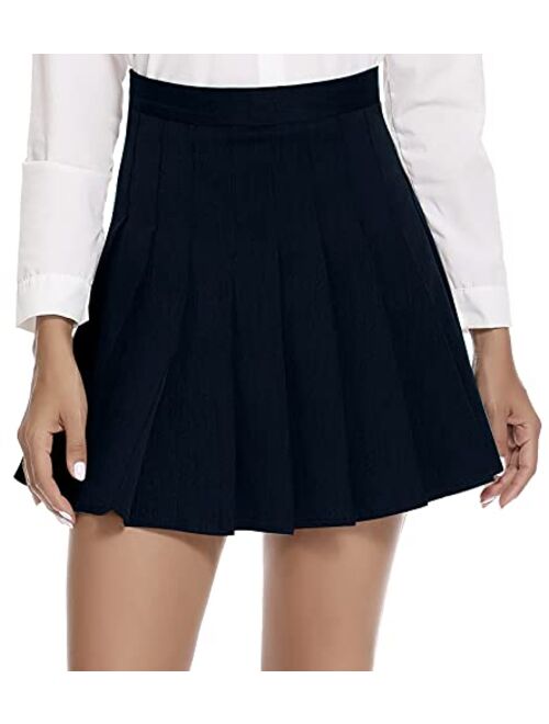 Urban CoCo Women's Pleated Skirt High Waisted Skater Tennis School Uniform Skirt