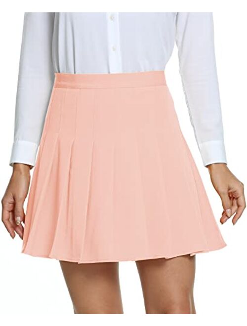 Urban CoCo Women's Pleated Skirt High Waisted Skater Tennis School Uniform Skirt