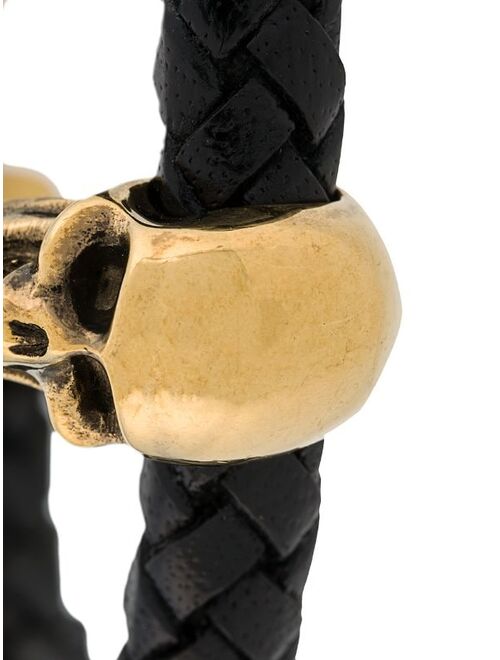 Alexander McQueen skull leather bracelet