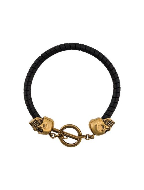 Alexander McQueen Skull leather bracelet