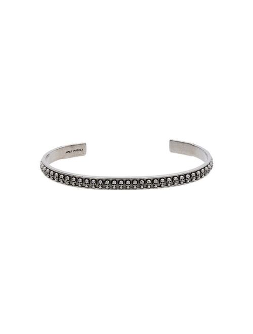 Alexander McQueen silver skull motif bracelet