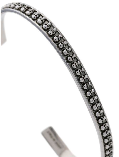 Alexander McQueen silver skull motif bracelet