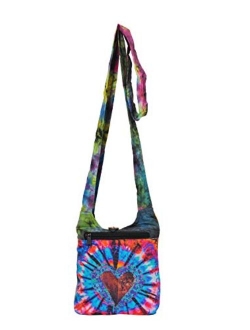 The Collection Royal Tie Dye Cotton Sling Crossbody Shoulder Graphic Mini Hobo Bag