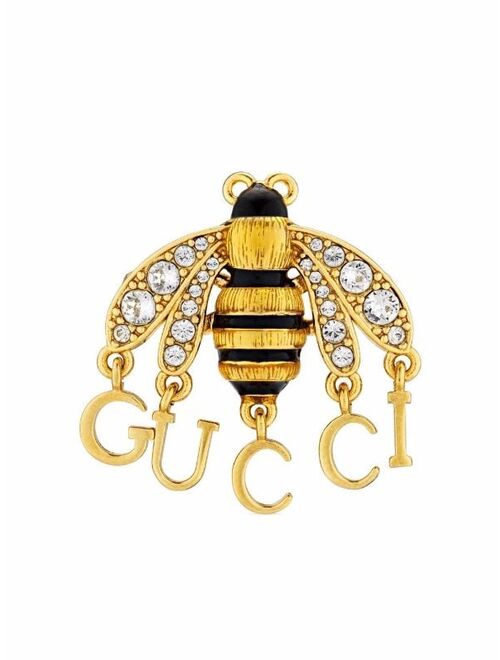 Gucci script bee ring