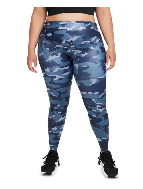 Nike Dri-FIT One Plus Size Mid-Rise Camo-Print Leggings