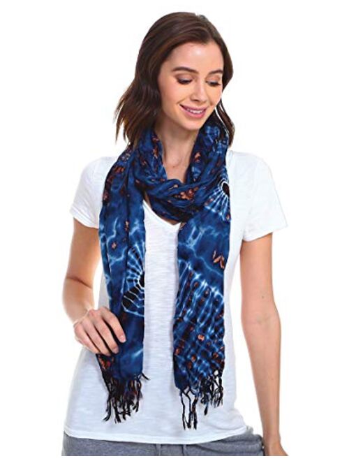 The Collection Royal Tie Dye Rayon Scarf