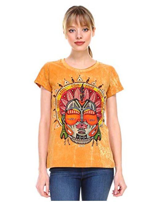 The Collection Royal No Time Tribal Queen Cotton Short Sleeve Cotton T-Shirt