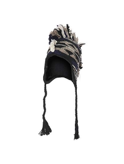 THE COLLECTION ROYAL Mohawk Woolen Lined Beanie Ear Flap Hat