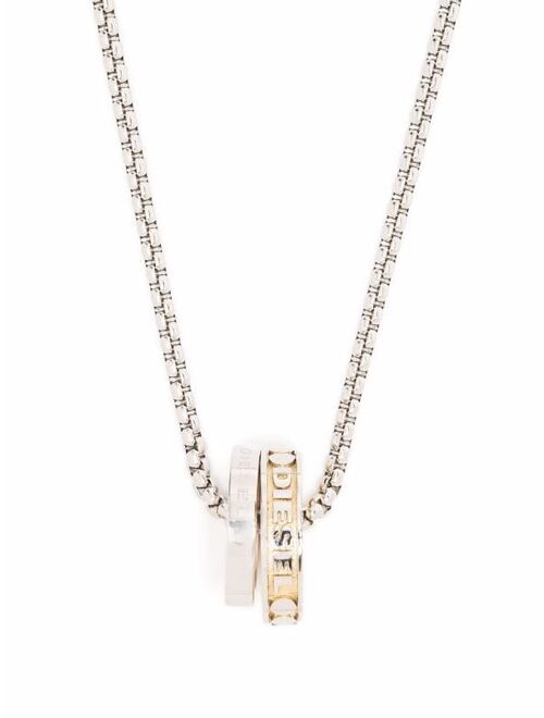 Diesel double-pendant necklace