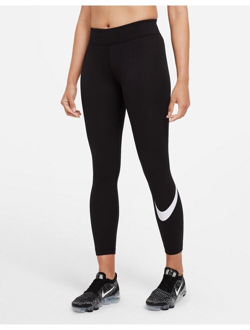 Nike Essentials Swoosh leggings in black