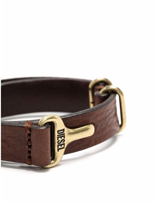 Diesel leather-strap bracelet