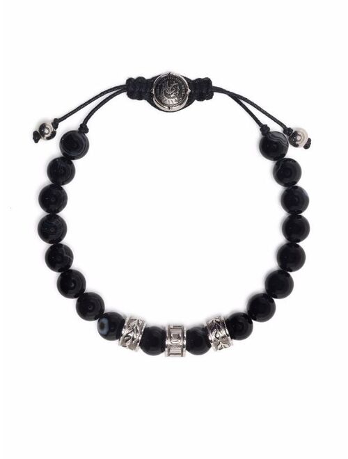 Diesel logo-charm bead bracelet