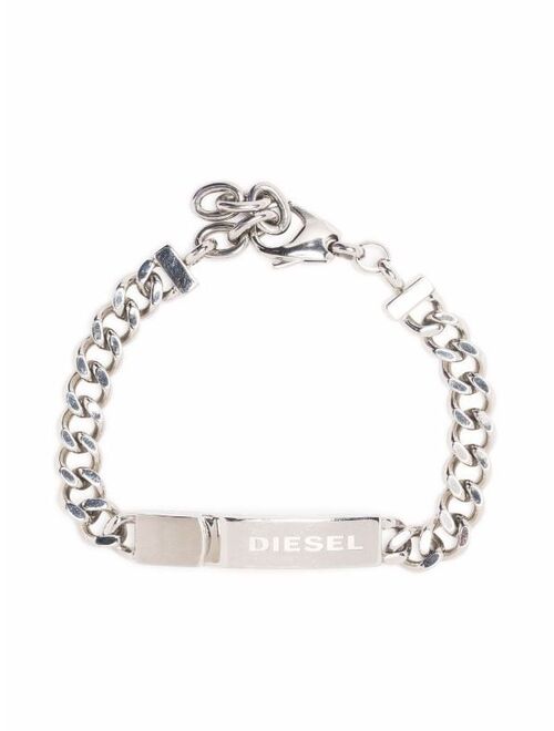 Diesel logo-tag chain bracelet