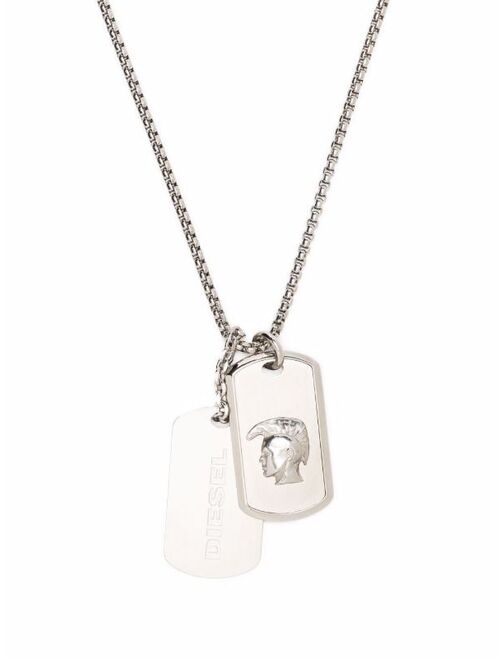 Diesel double dog-tag necklace