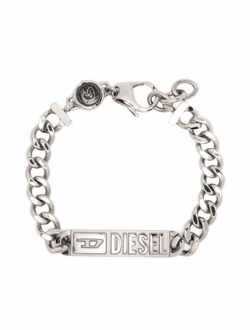 Diesel logo-engraved ID bracelet