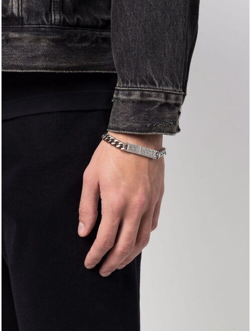 Diesel logo-engraved ID bracelet