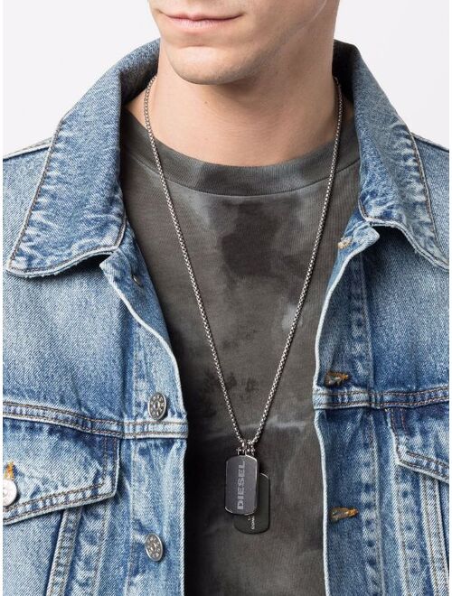 Diesel double dog-tag necklace