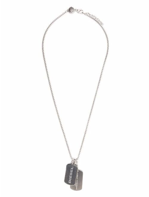 Diesel double dog-tag necklace