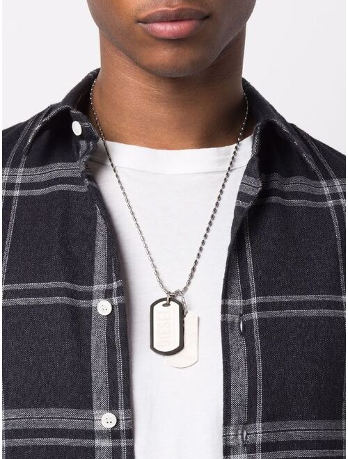 Diesel dog-tag necklace