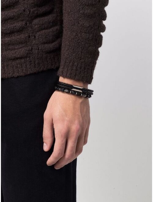 Diesel two-piece woven bracelet set